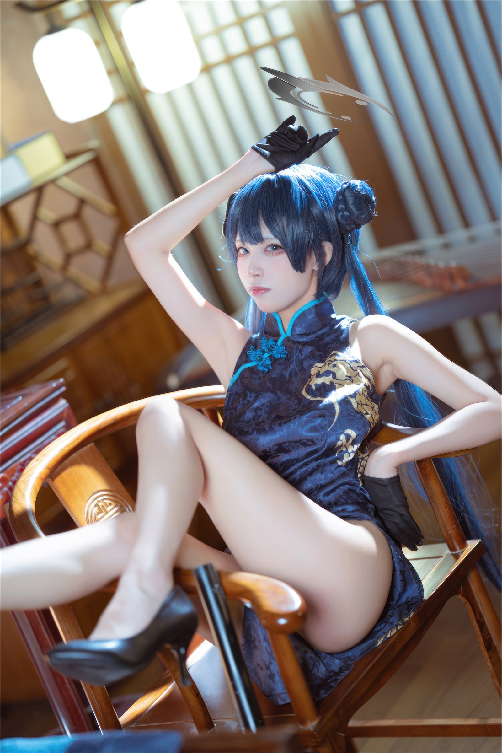 Is it the Three Worlds - NO.031 Blue Archival Concubine Saki Qipao(9)